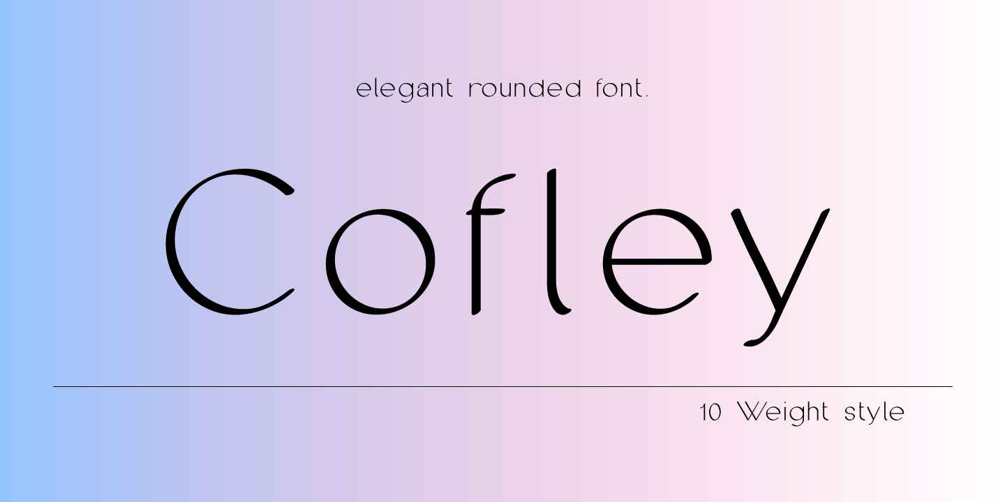 Beispiel einer Cofley-Schriftart